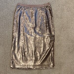Sequin Bronze pencil Skirt, medium. Perfect condition.